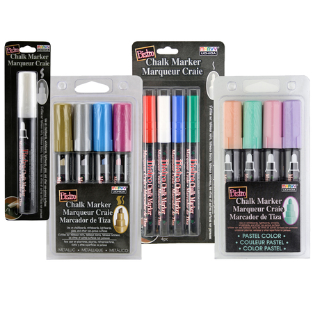 Bistro Chalk Markers, Chisel, Fine + Broad Tip, 13 Color Set -  MARVY UCHIDA, UCHBCMKIT